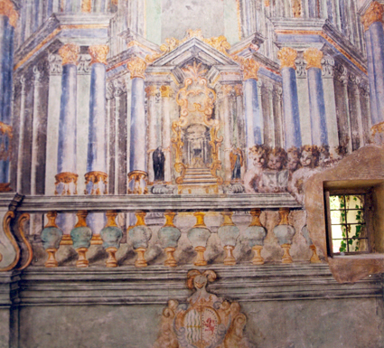 detalle pintura mural siglo XVIII